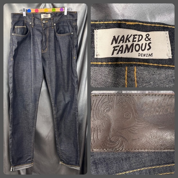 Naked Famous Denim Easy Guy Raw Selvedge Lightweight Jeans Size 33 Mens Fashion - Picture 1 of 12